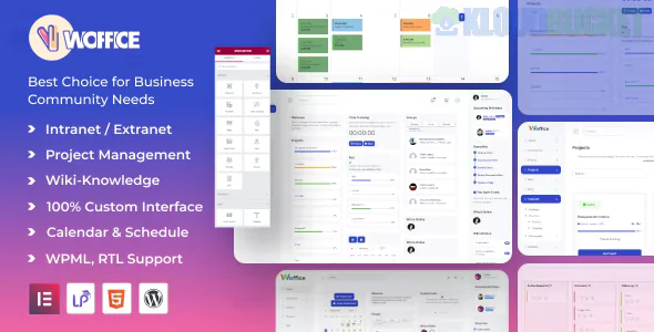 Woffice Theme | Intranet, Extranet & Project Management WordPress Theme 5.4.20