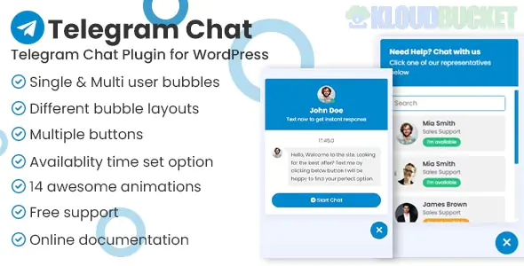 Telegram Chat Support Pro WordPress Plugin 1.0.2