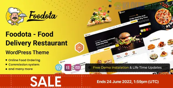 Foodota - Online Food Delivery WordPress Theme 1.0.8