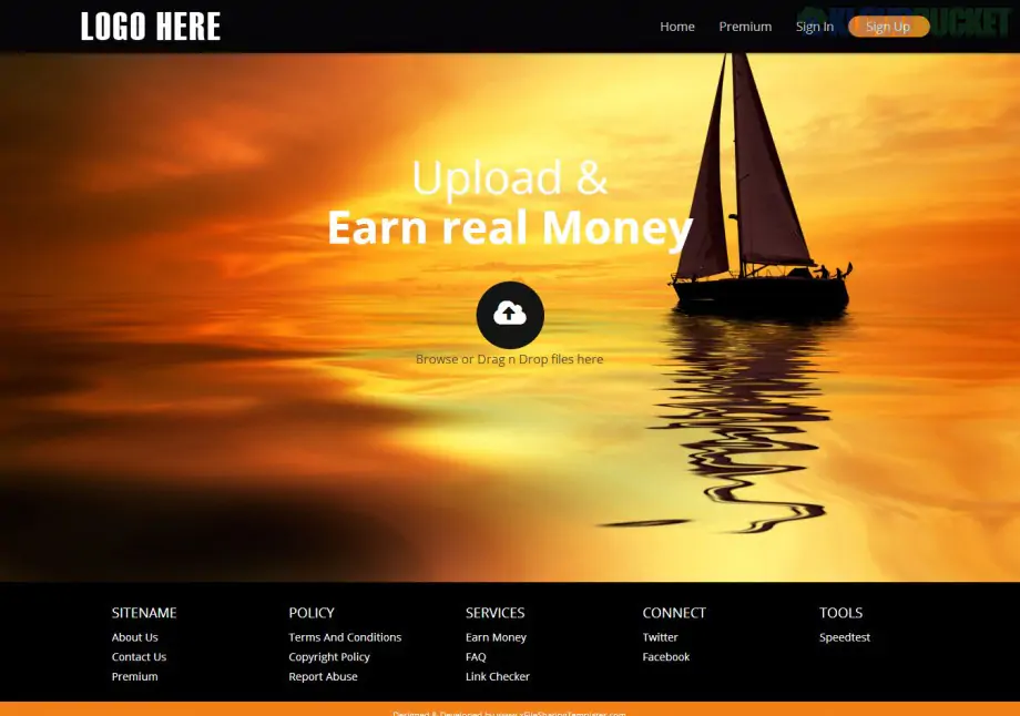 YetiShare Responsive Orange Theme 4.4.3