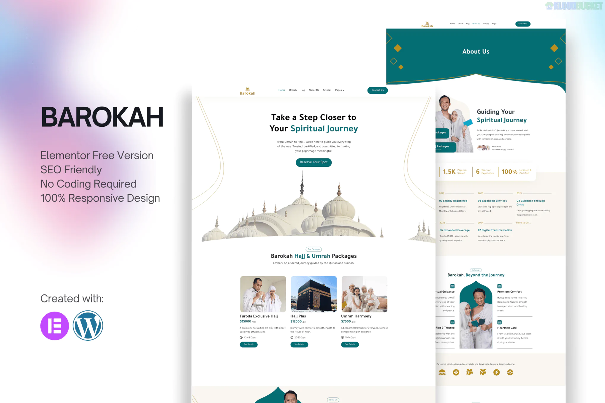 Barokah - Hajj & Umrah Tour Travel Elementor Template Kit 1.0.4