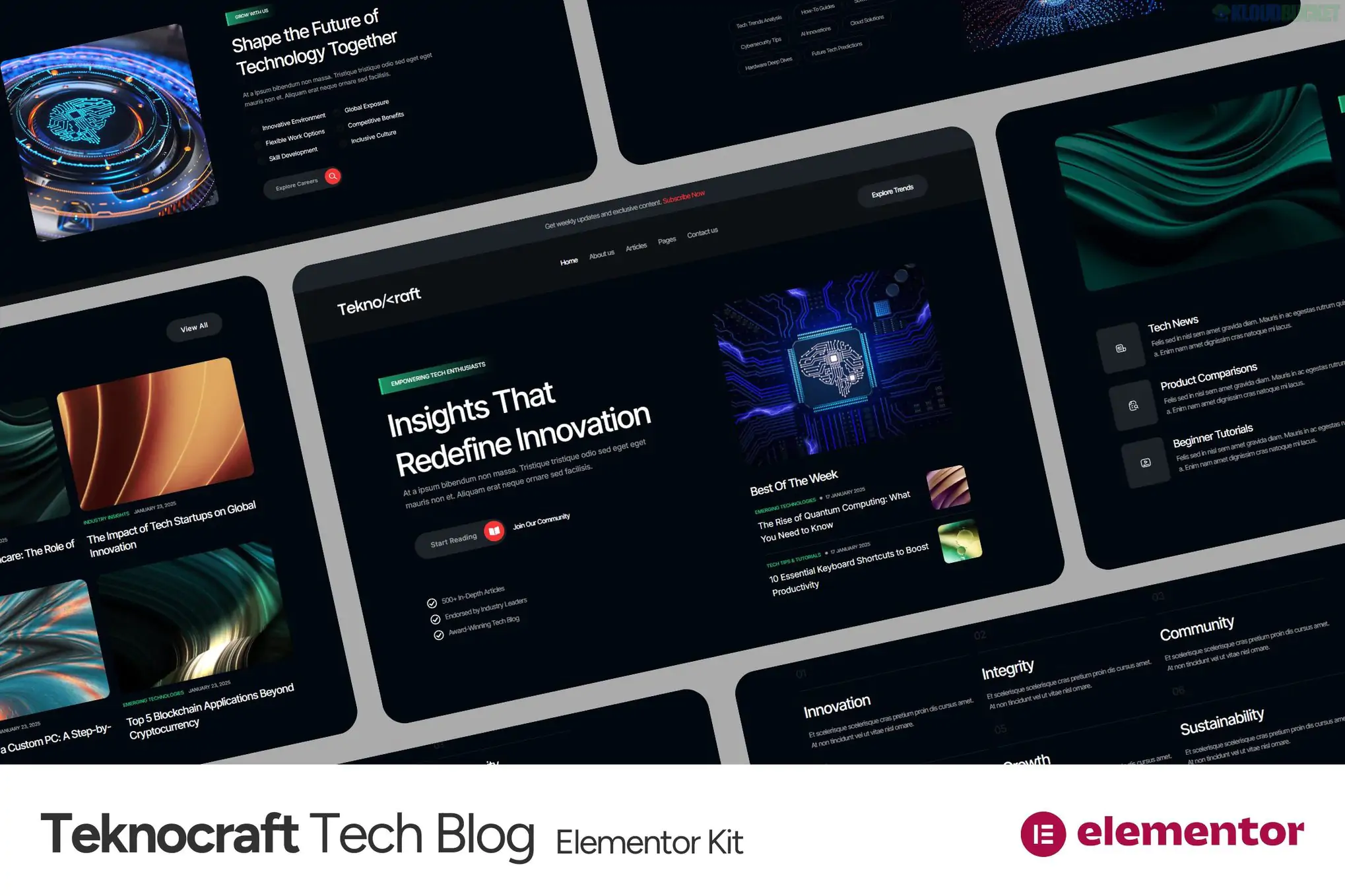 Teknocraft - Dark Theme Technology Blog Template Kit 1.2.1