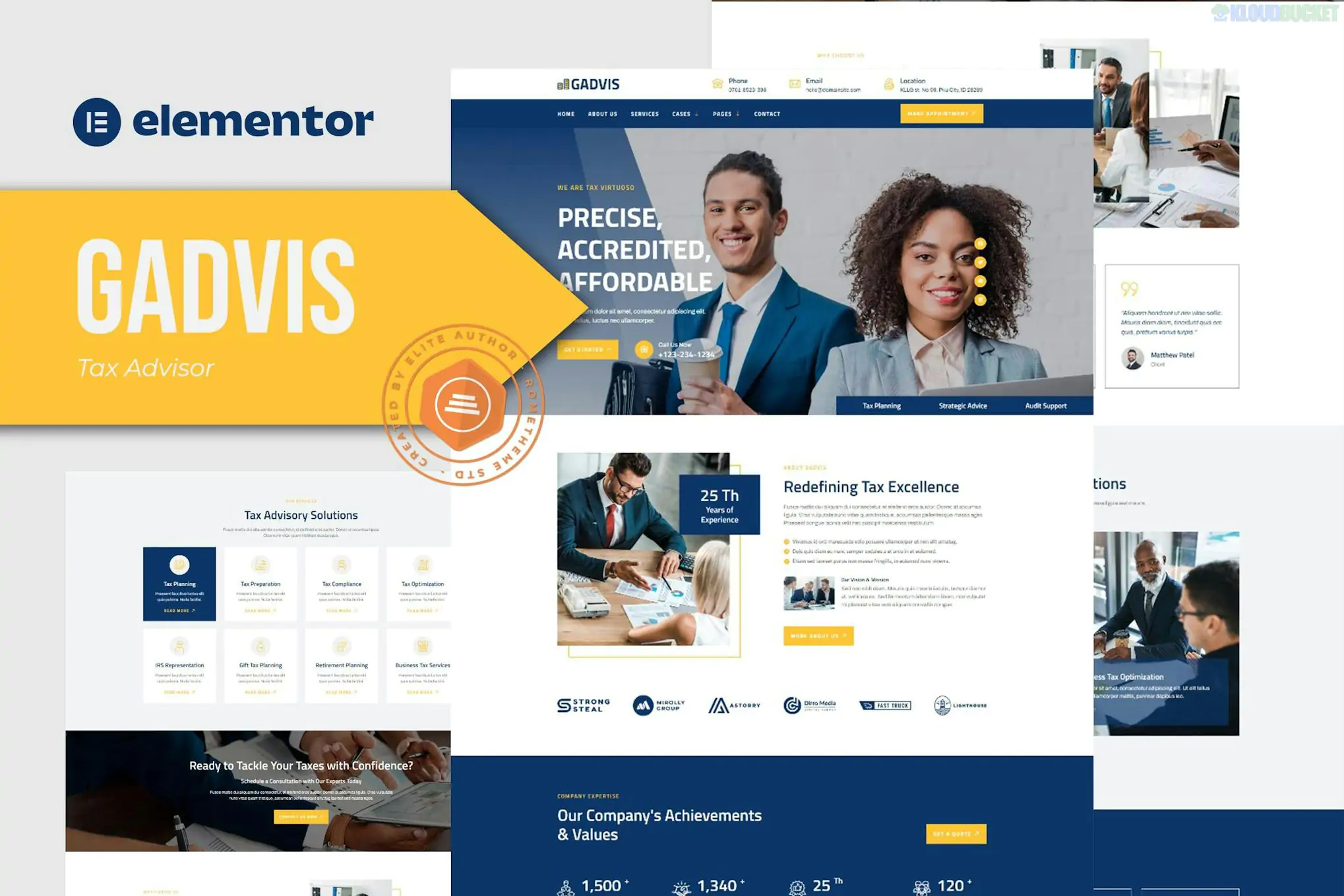 Gadvis - Tax Advisor & Financial Consulting Elementor Template Kit 1.1.1