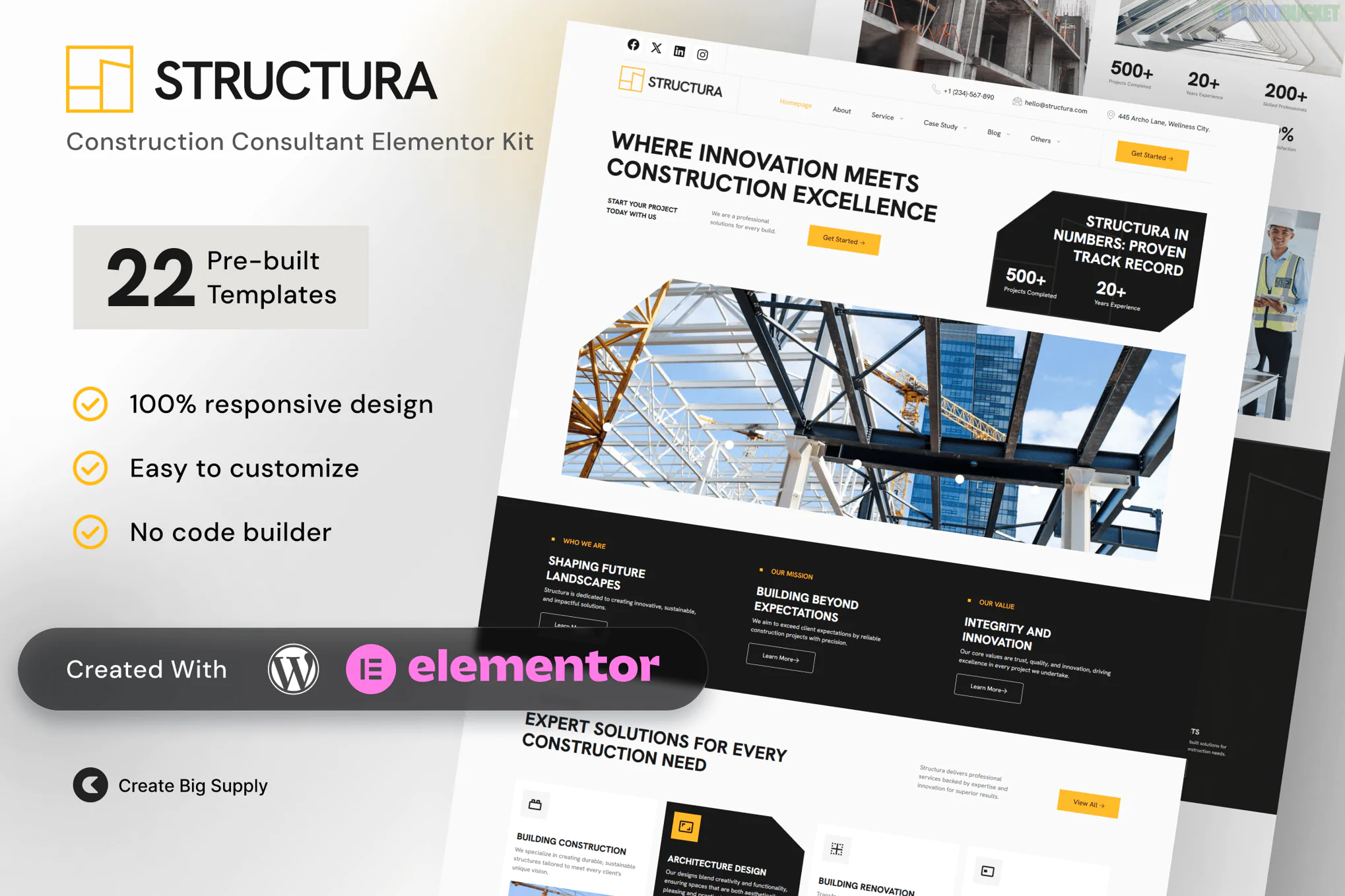 Structura - Construction Consultant Elementor Template Kit 4.2.1