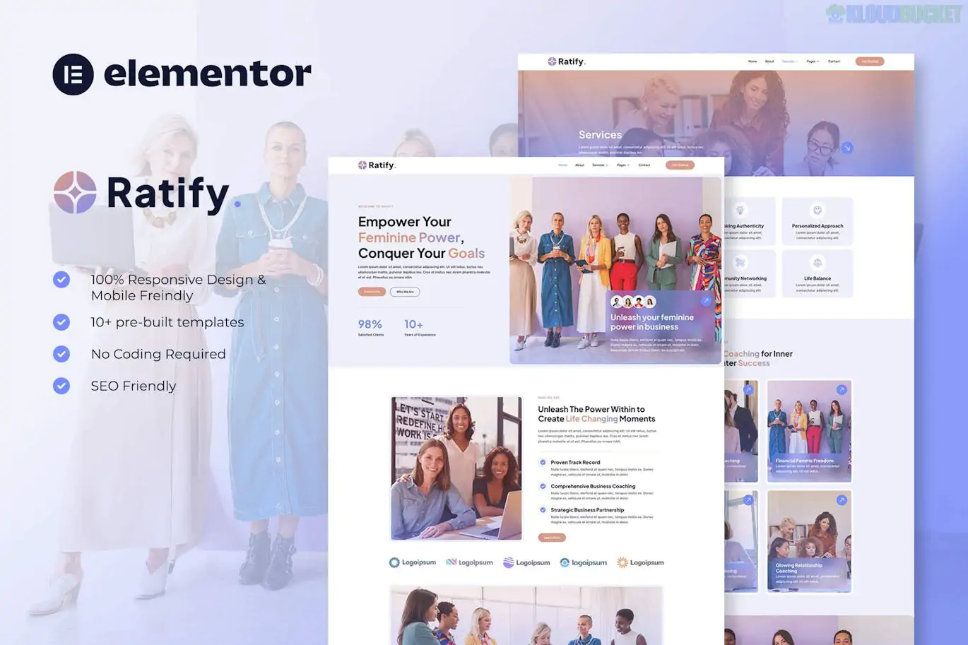 Ratify - Feminine Business Coaching Elementor Template Kit 1.1.1