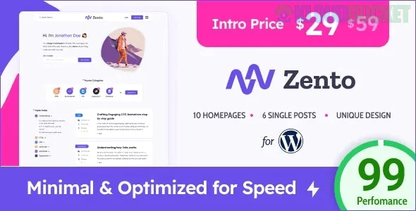 Zento - Modern & Lightweight Blog for WordPress 1.4.5