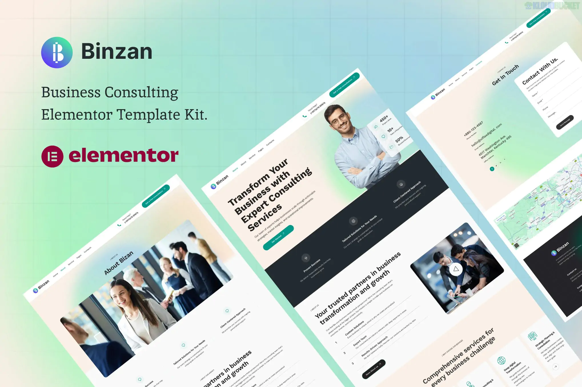 Binzan – Consulting Business Elementor Template Kit 1.1