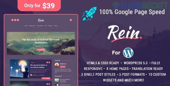 Rein - Minimal Lightweight Dark Theme for WordPress 2.0.0