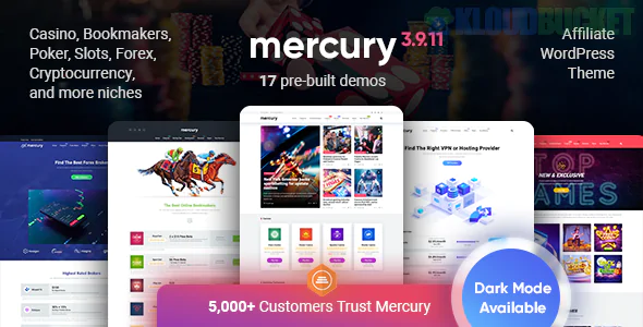 Mercury | Affiliate WordPress Theme. Casino, Gambling Reviews 3.9.11