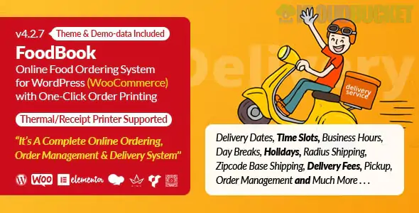 FoodBook | Online Food Ordering & Delivery System for WordPress with One-Click Order Printing 4.3.9