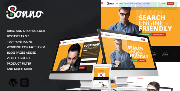 Sonno - Startup Marketing Landing Page WP Theme 1.2
