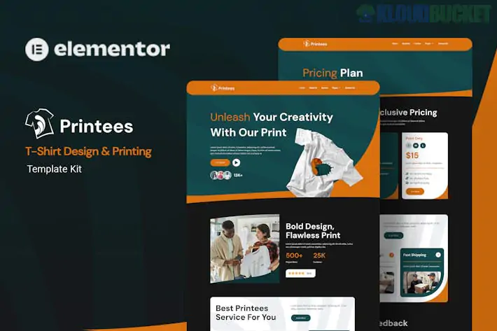 Printees - T-Shirt Design & Printing Elementor Template Kit 1.1.1