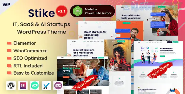 Stike Theme | Technology & SEO IT Startup WordPress Theme 2.9