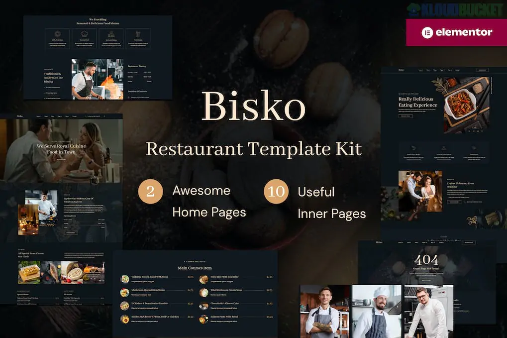 Bisko - Restaurant & Cafe Elementor Template Kit