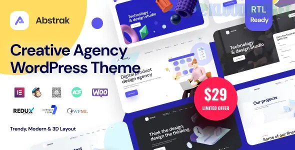 Abstrak | Creative Agency WordPress Theme 1.5.2