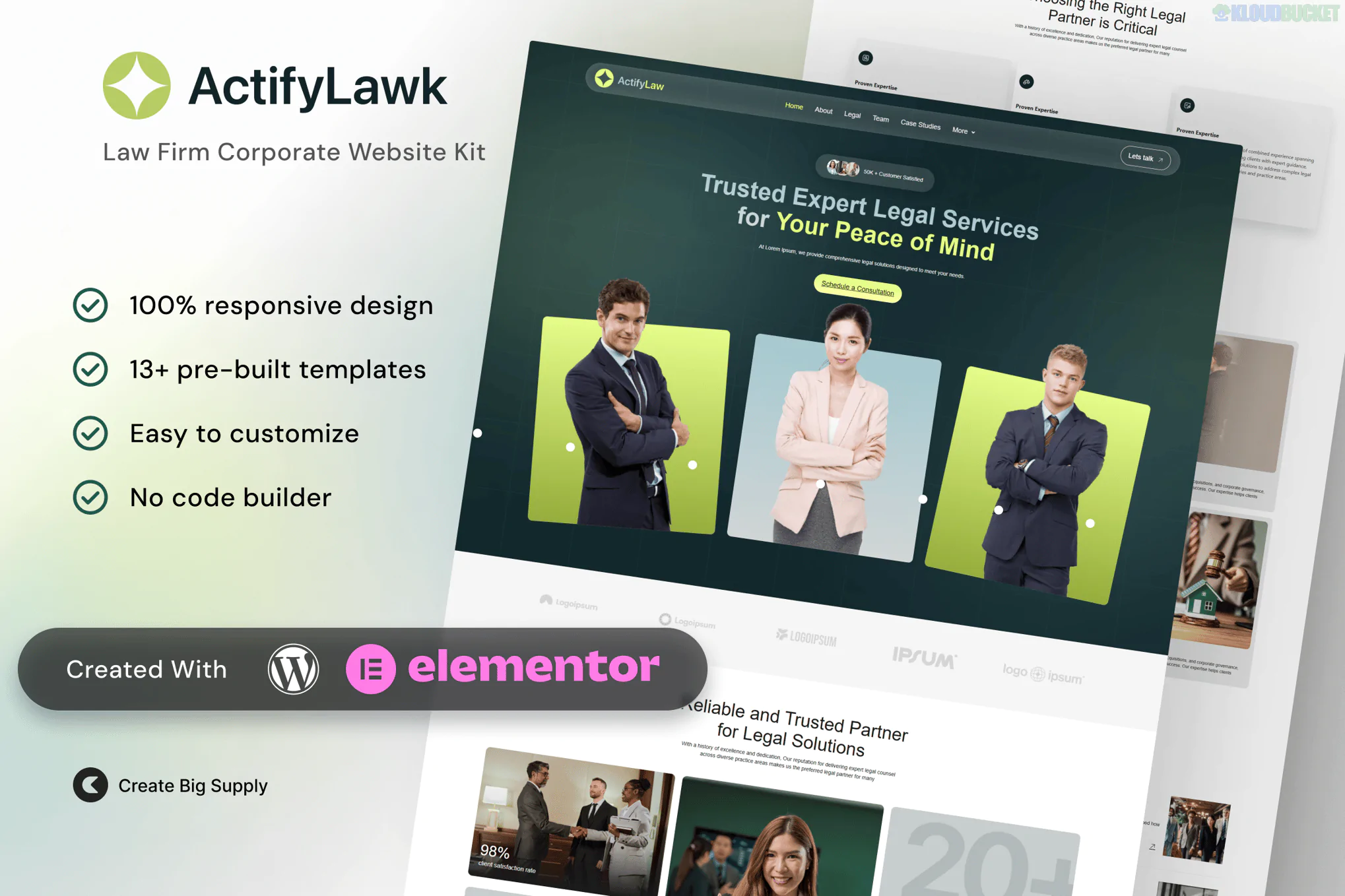ActifyLaw - Law Firm Corporate Elementor Template Kit 1.0.0