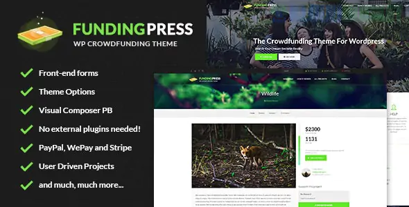 Fundingpress - The Crowdfunding WordPress Theme 5.2