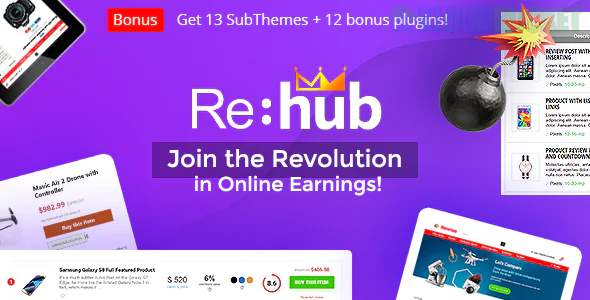 REHub Theme | Price Comparison, Multi Vendor Marketplace Wordpress Theme 19.8.7