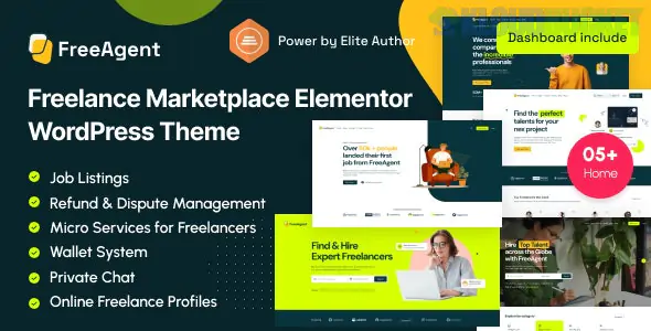 FreeAgent - Freelance Marketplace Elementor WordPress Theme 2.1.2