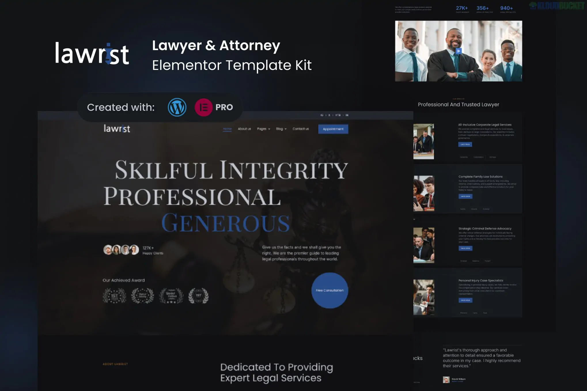 Lawrist - Lawyer & Attorney Elementor Pro Template Kit 1.1.1