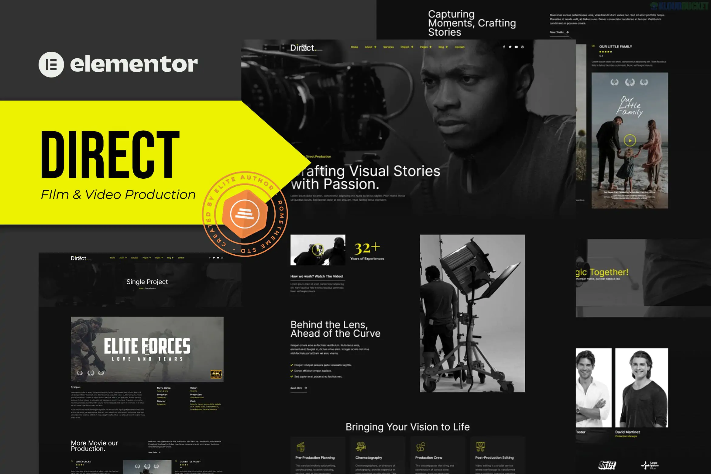 Direct - Film & Video Production Elementor Pro Template Kit