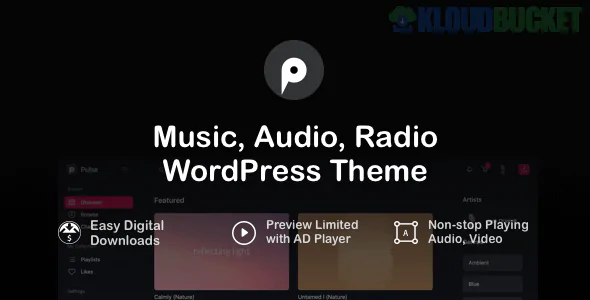 Pulse - Music, Audio, Radio WordPress Theme 4.4