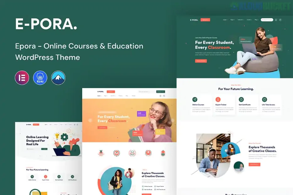Epora - Online Courses & Education WordPress Theme 1.0.6