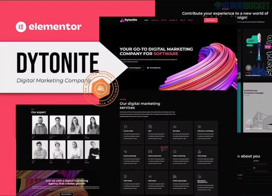 Dytonite - Digital Marketing Company Elementor Pro Template Kit