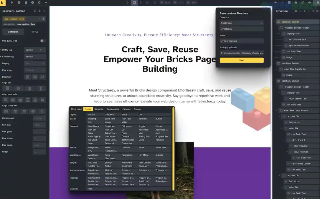 Structeezy - Craft, Save, Reuse Empower Your Bricks Page Building Experience 1.2.3