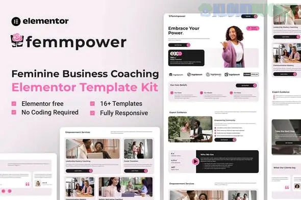 Femmpower - Feminine Business Consulting Elementor Template Kit 1.1.1