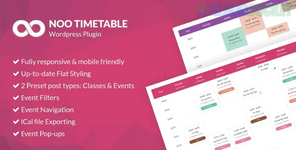 Noo Timetable - Responsive Calendar & Auto Sync WordPress Plugin 2.2.0