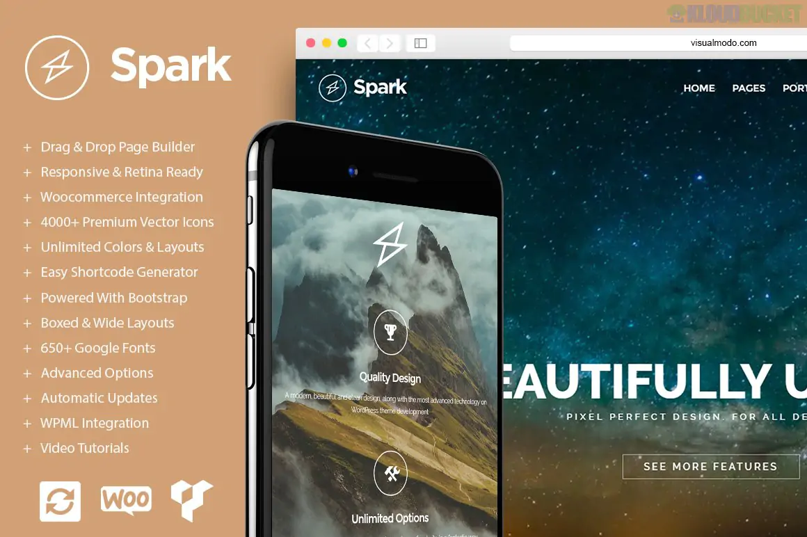 Spark - Drag & Drop WordPress Theme 5.3.6