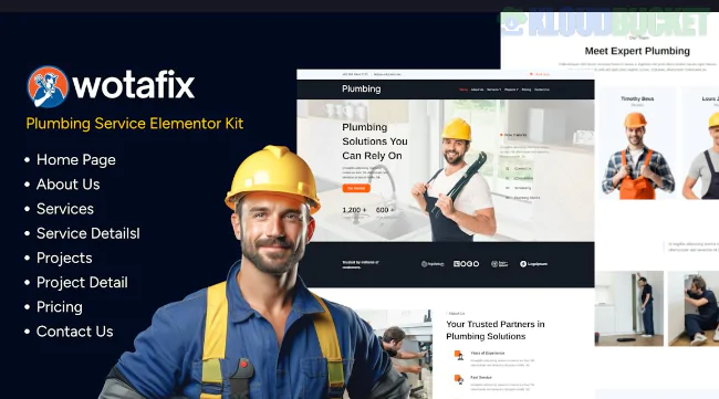 Wotafix - Plumbing Service Elementor Template Kit