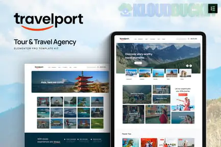 Travelport - Tour & Travel Agency Elementor Pro Template Kit 1.1.0