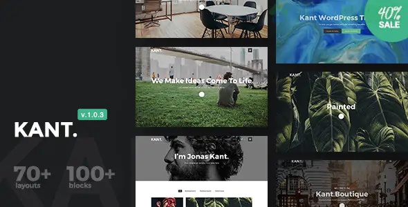 Kant - A Multipurpose WordPress Theme for Startups, Creatives and Freelancers 1.0.18