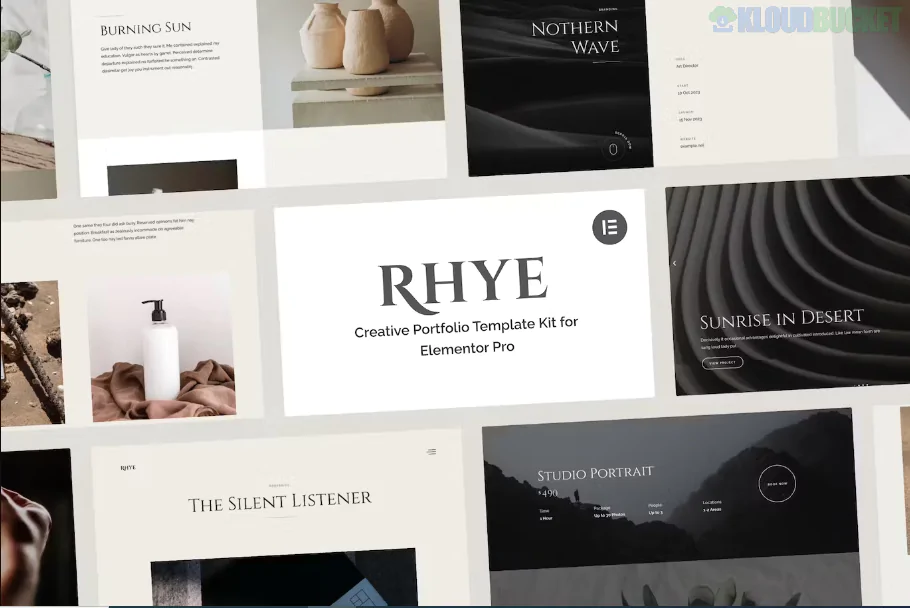 Rhye - Creative Portfolio Elementor Pro Template Kit