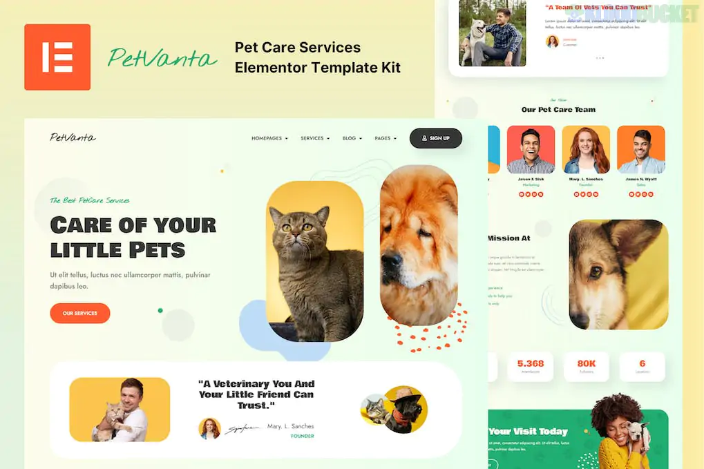 Petvanta - Pet Care Services Elementor Template Kit