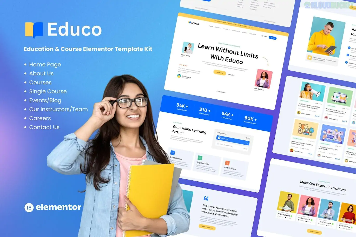 Educo - Education & Online Course Elementor Template Kit