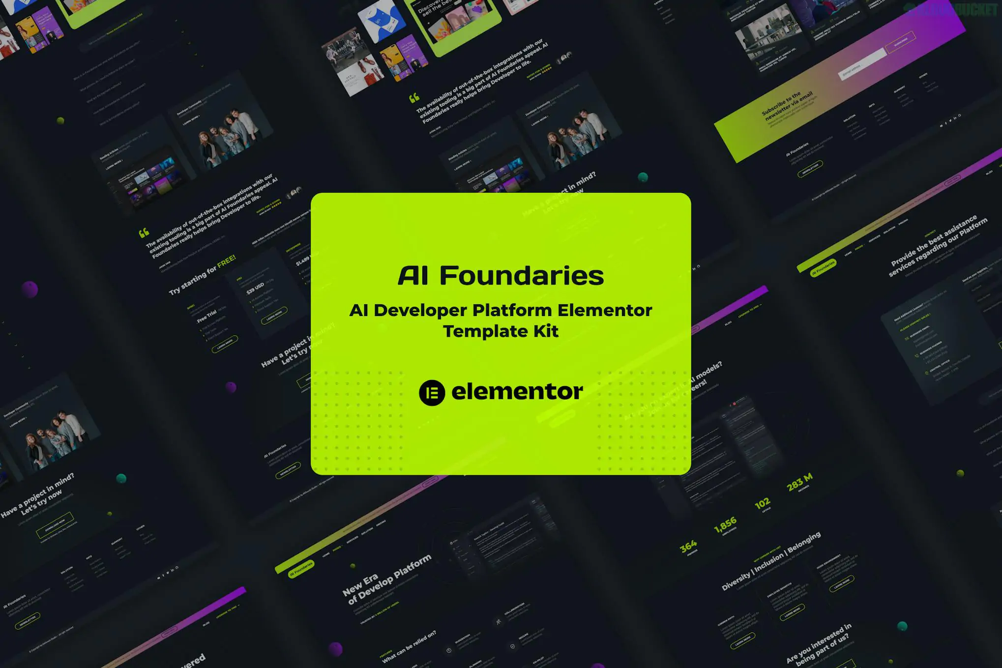 AI Foundaries - Software Developer Platform Elementor Template Kitn