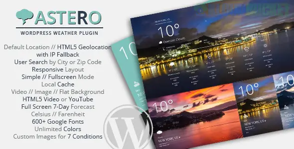 Astero - WordPress Weather Plugin 2.1.0