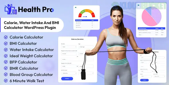 Health Pro - Calorie, Water Intake and BMI Calculator WordPress Plugin 1.0.7