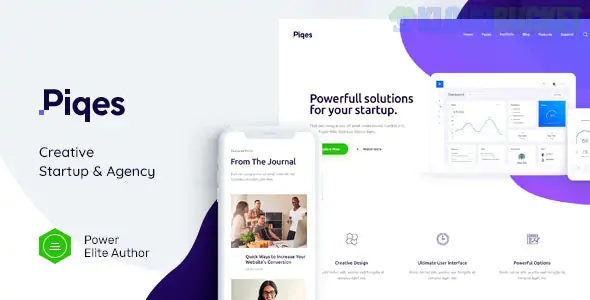 Piqes | Creative Startup & Agency WordPress Theme 1.0.10