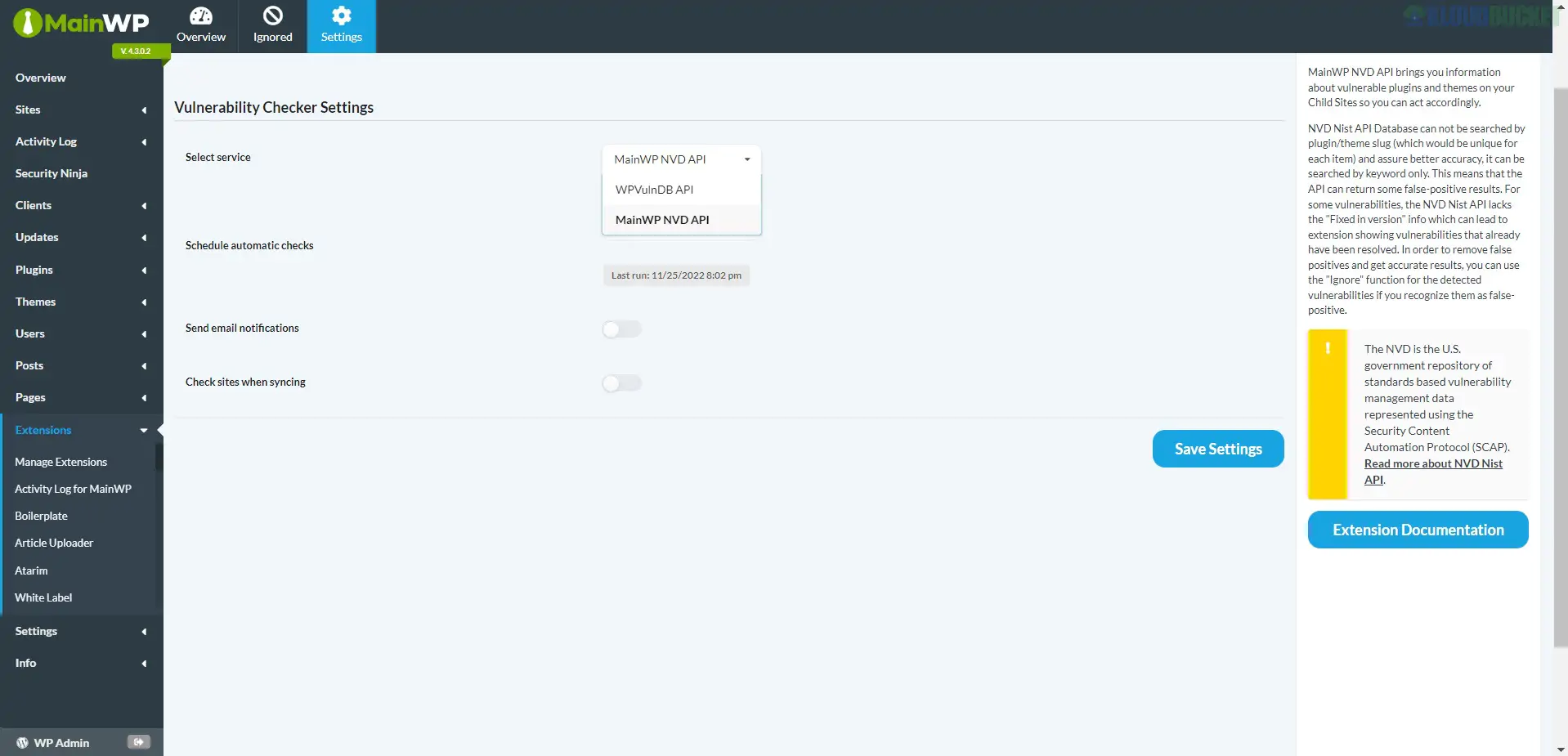 MainWP Vulnerability Checker 5.0