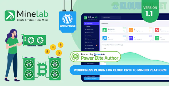 MineLab - Cloud Crypto Mining WordPress Plugin 1.1