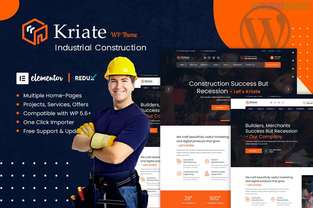 Kriate - Industrial Construction Multipurpose WordPress Theme 1.2.7