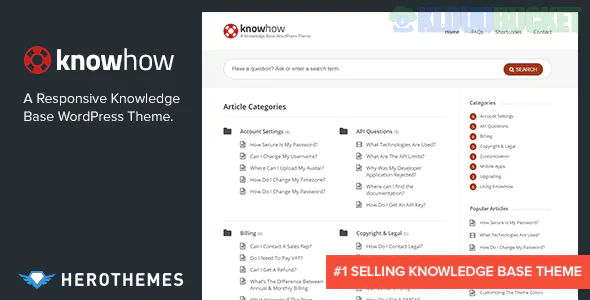 KnowHow - A Knowledge Base WordPress Theme 1.1.20