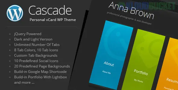 Cascade - Personal vCard WordPress Theme 8.2