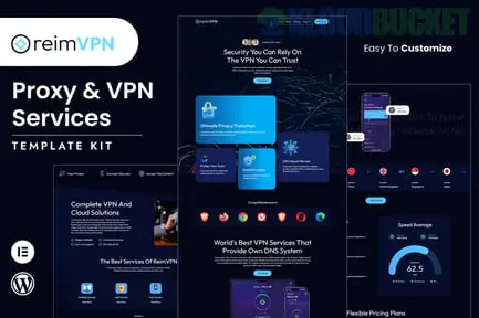 Reimvpn - Proxy & VPN Services Elementor Template Kit 1.0.1