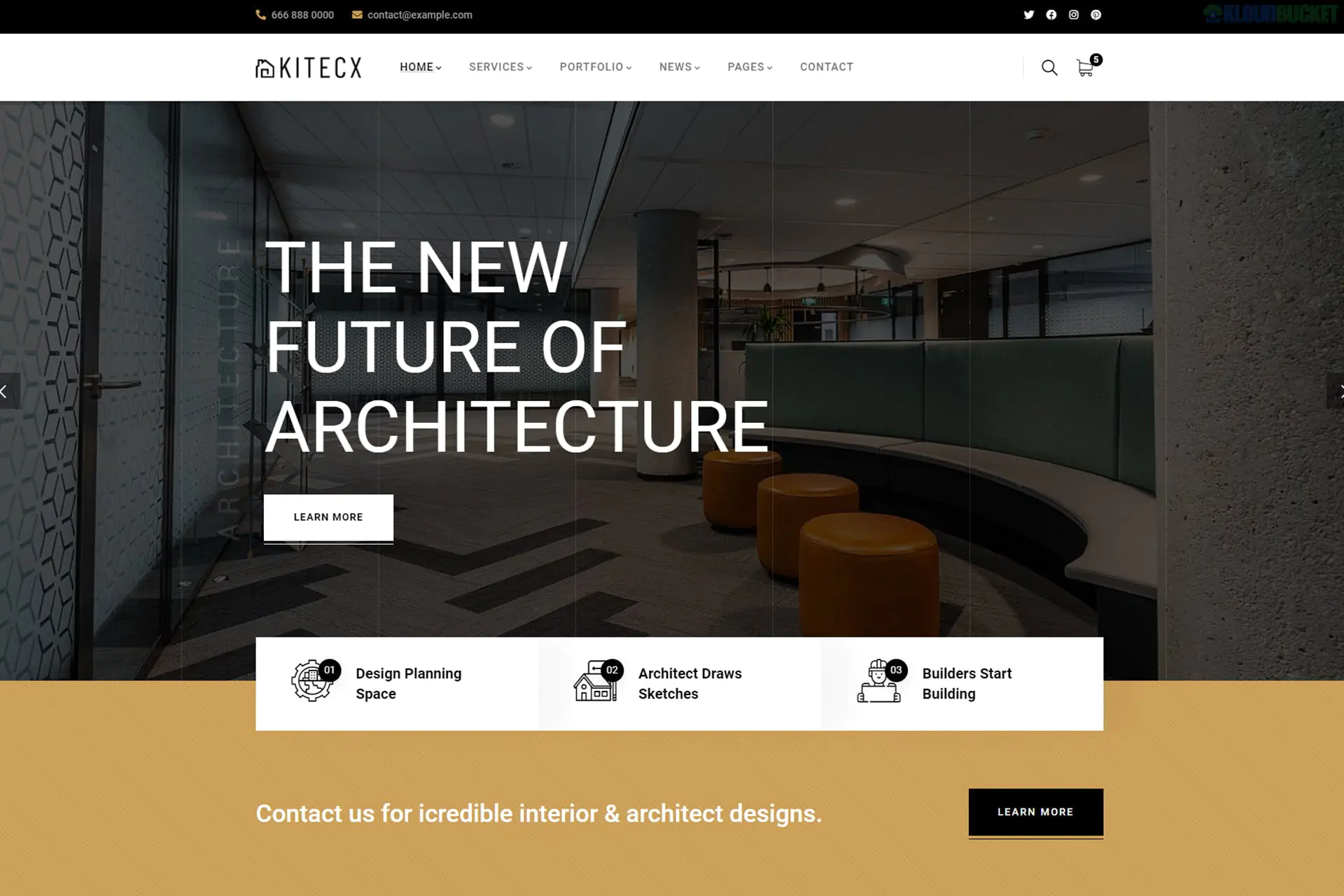 Kitecx - Architecture & Interior WordPress Theme 1.1.8