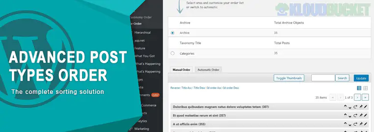 Advanced Post Types Order